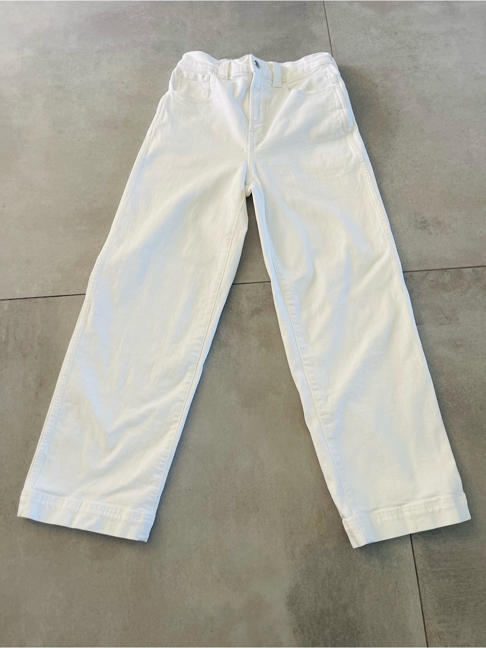 Madewell Cropped Wide-Leg Jeans in White